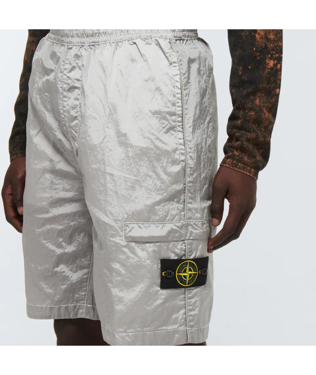 STONE ISLAND Серые шорты, фото 5