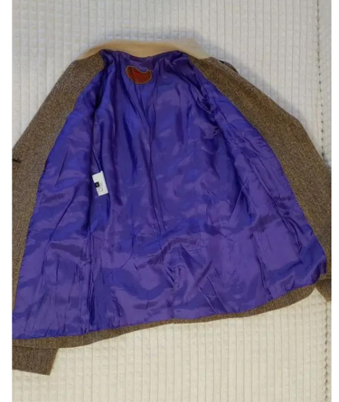 ETRO Коричневый твидовый жакет/пиджак, фото 4