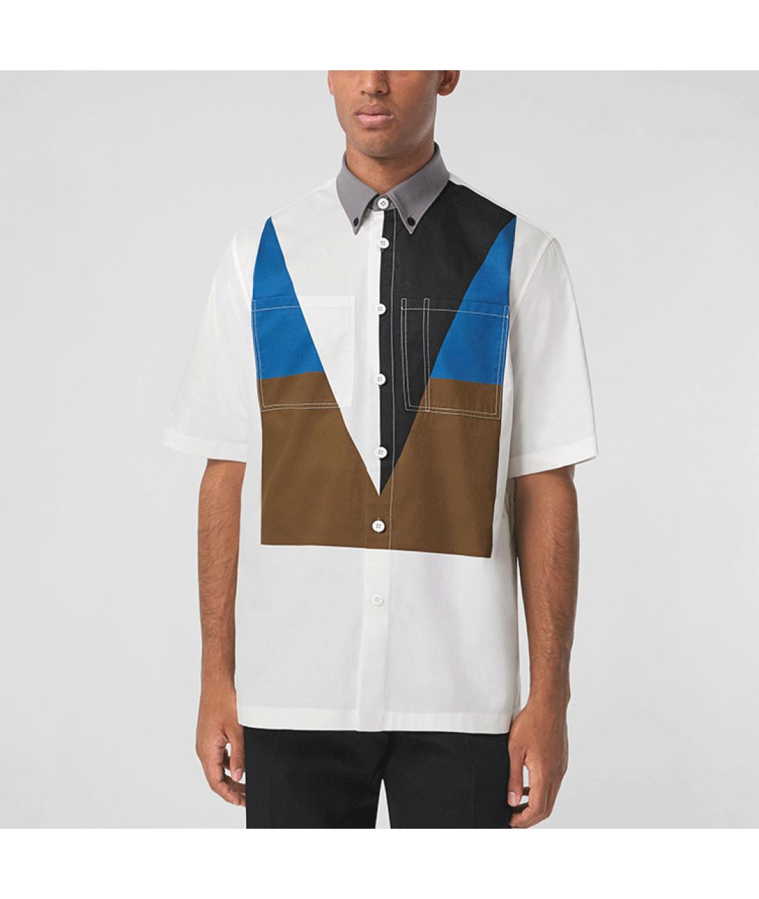 BURBERRY Белая хлопковая кэжуал рубашка, фото 3