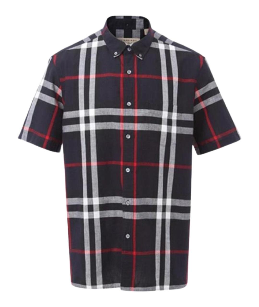 BURBERRY Темно-синяя хлопковая кэжуал рубашка, фото 1