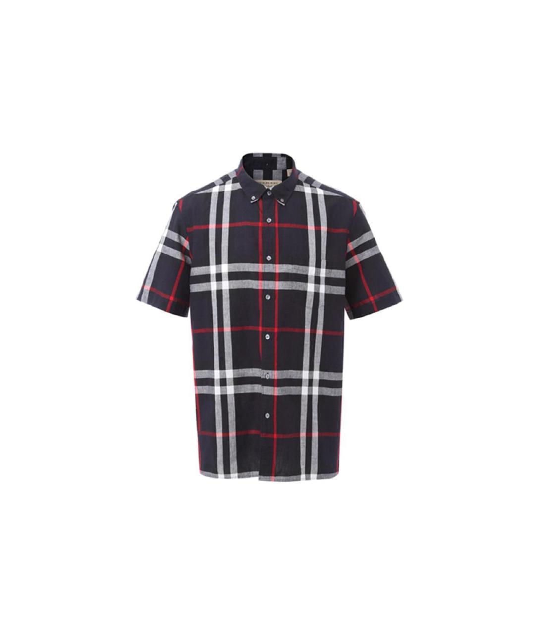BURBERRY Темно-синяя хлопковая кэжуал рубашка, фото 6