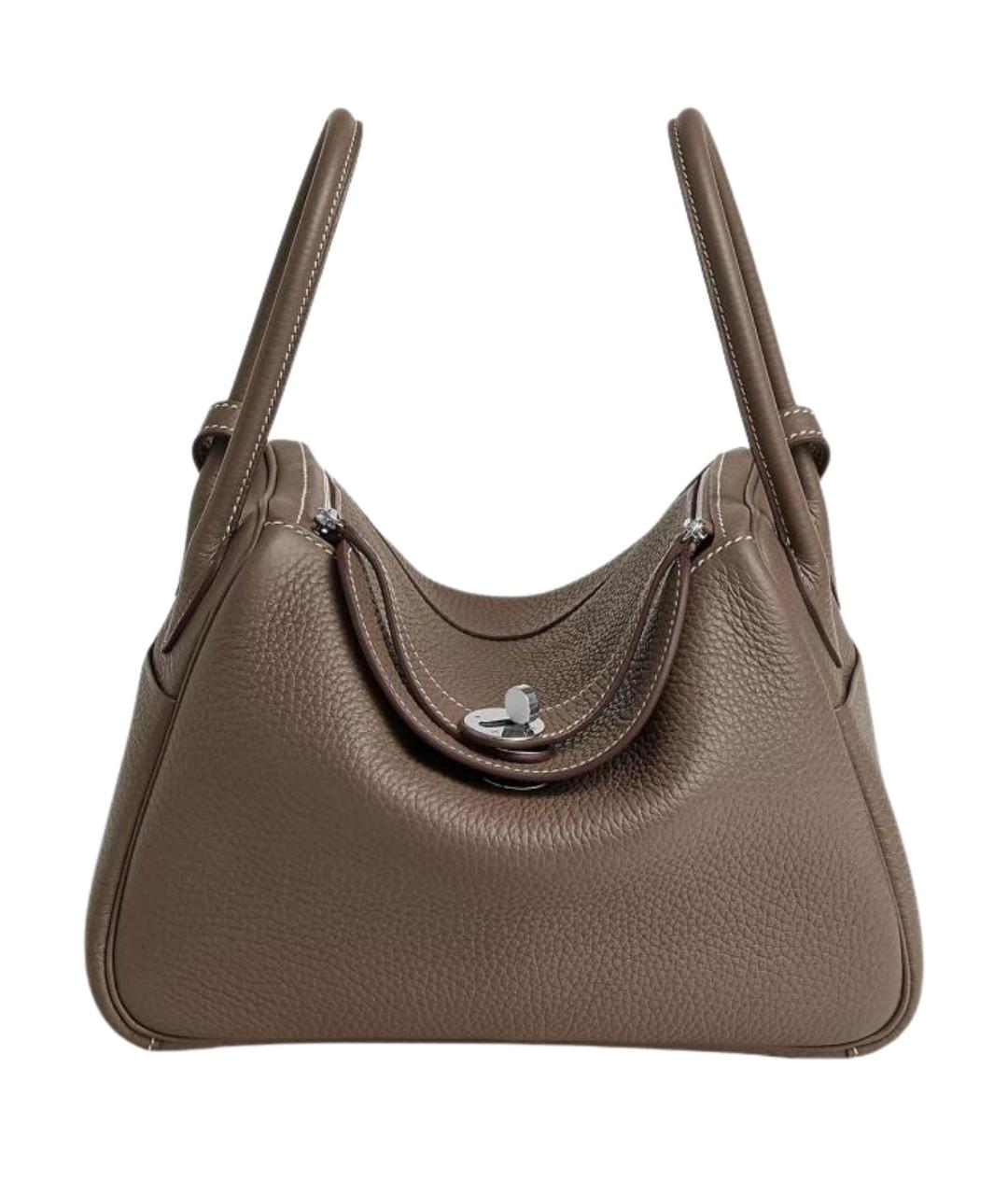 HERMES Коричневая кожаная сумка через плечо, фото 1