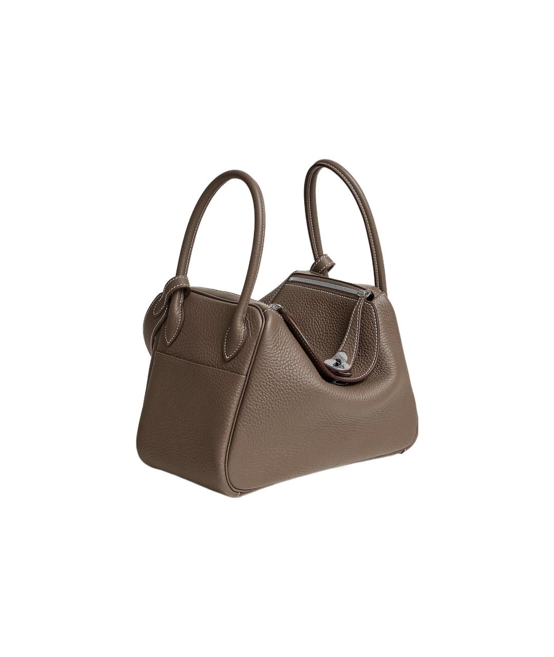 HERMES Коричневая кожаная сумка через плечо, фото 2