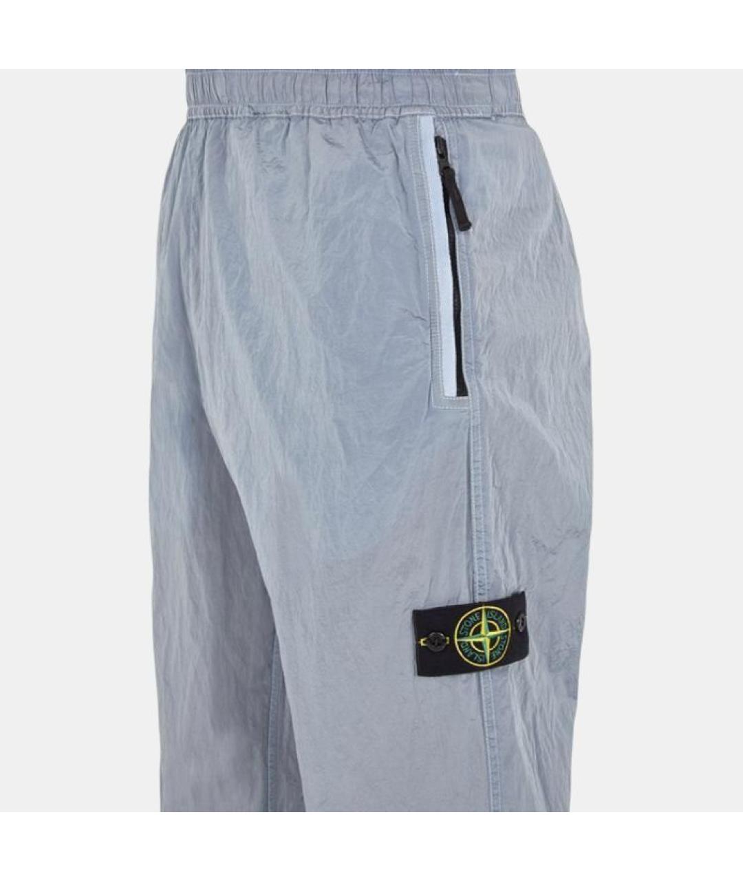 STONE ISLAND Синие повседневные брюки, фото 3