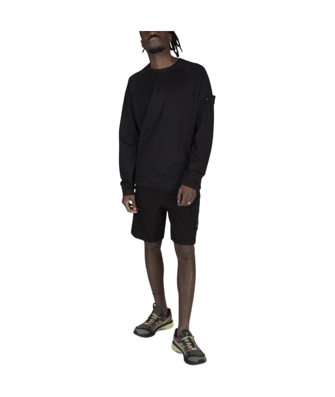 STONE ISLAND Черные шорты, фото 2