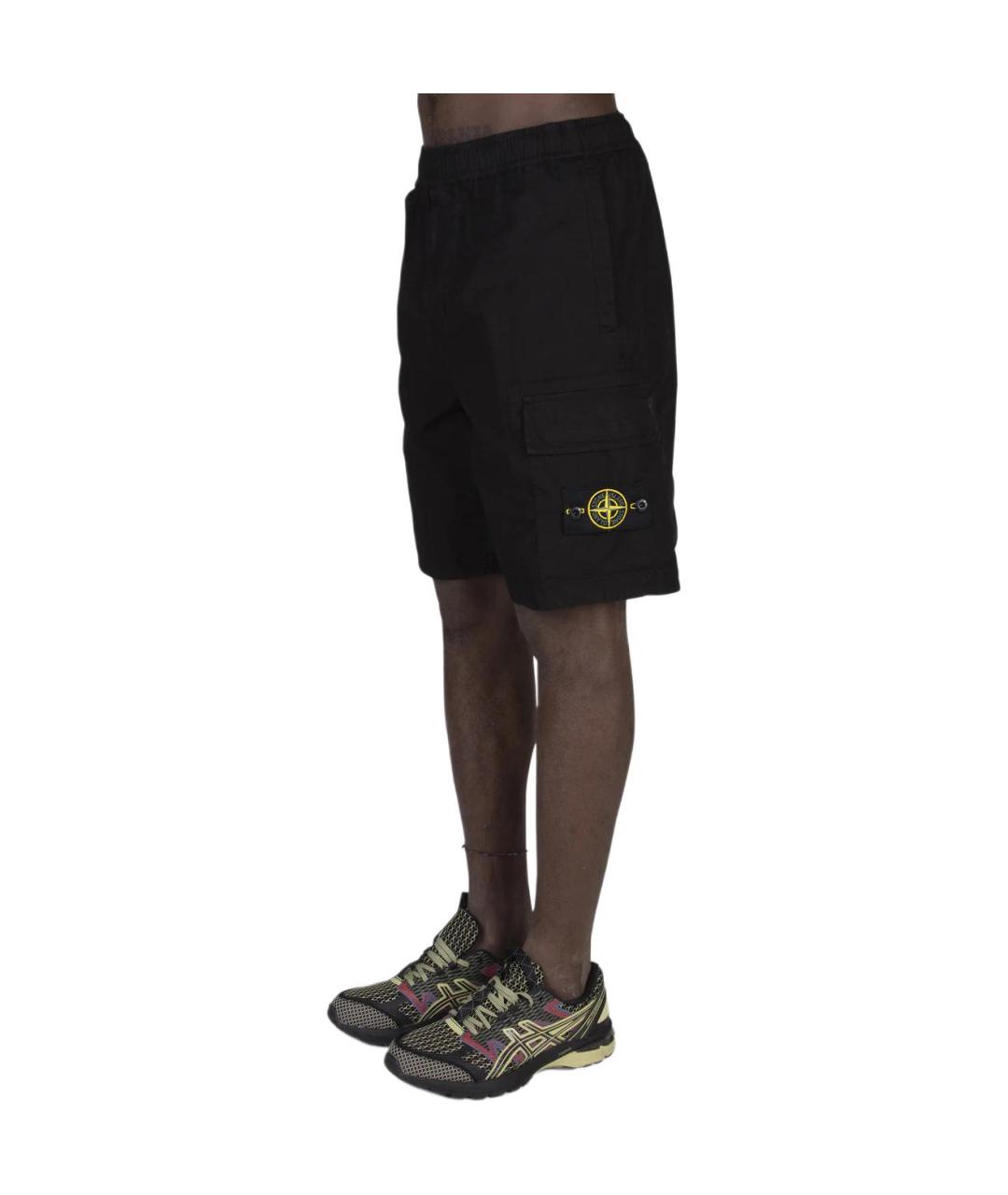 STONE ISLAND Черные шорты, фото 5