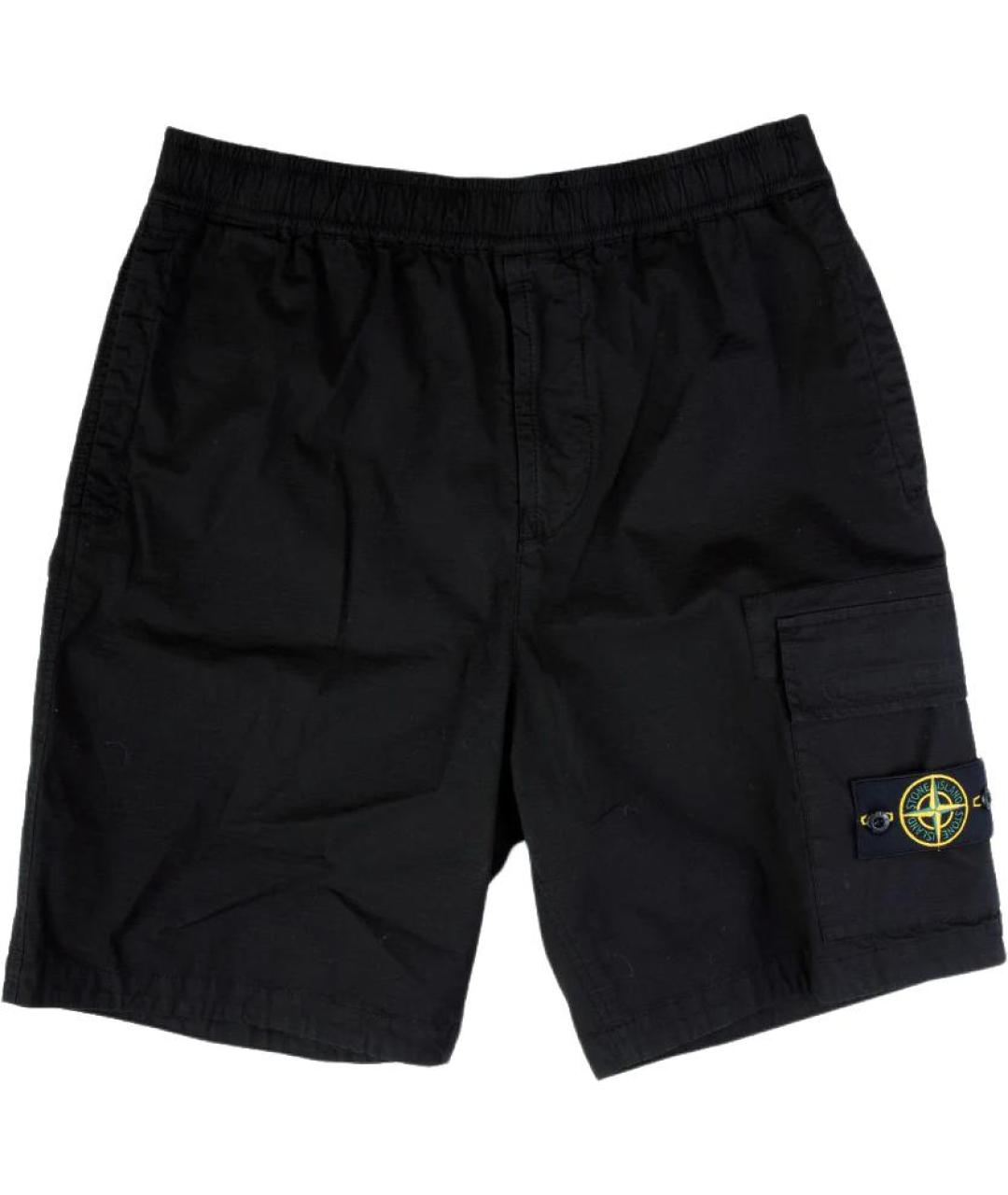 STONE ISLAND Черные шорты, фото 1