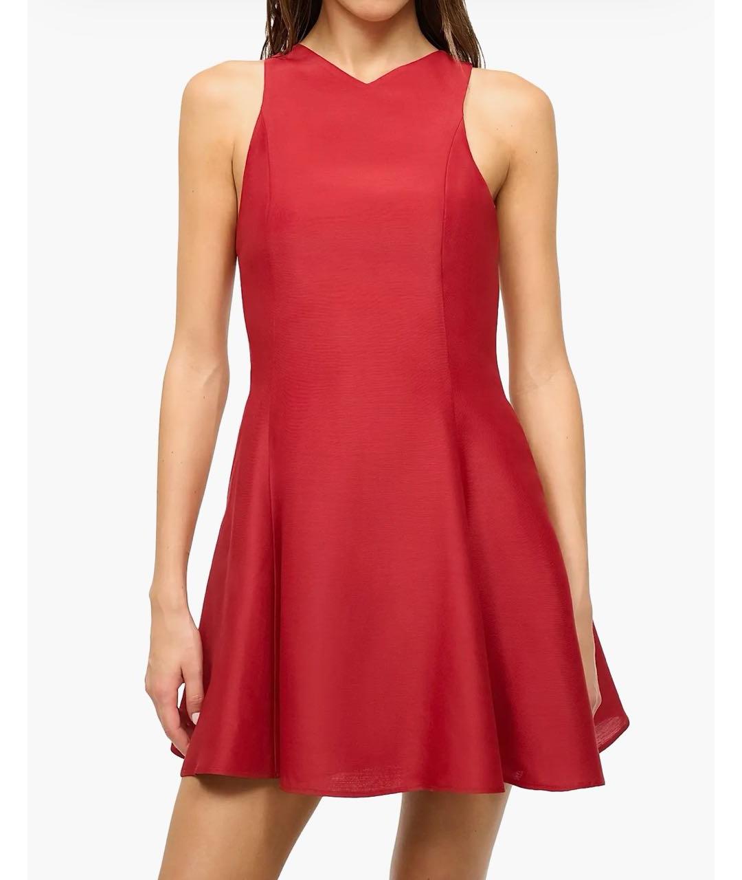 STAUD Красное вискозное платье, фото 4