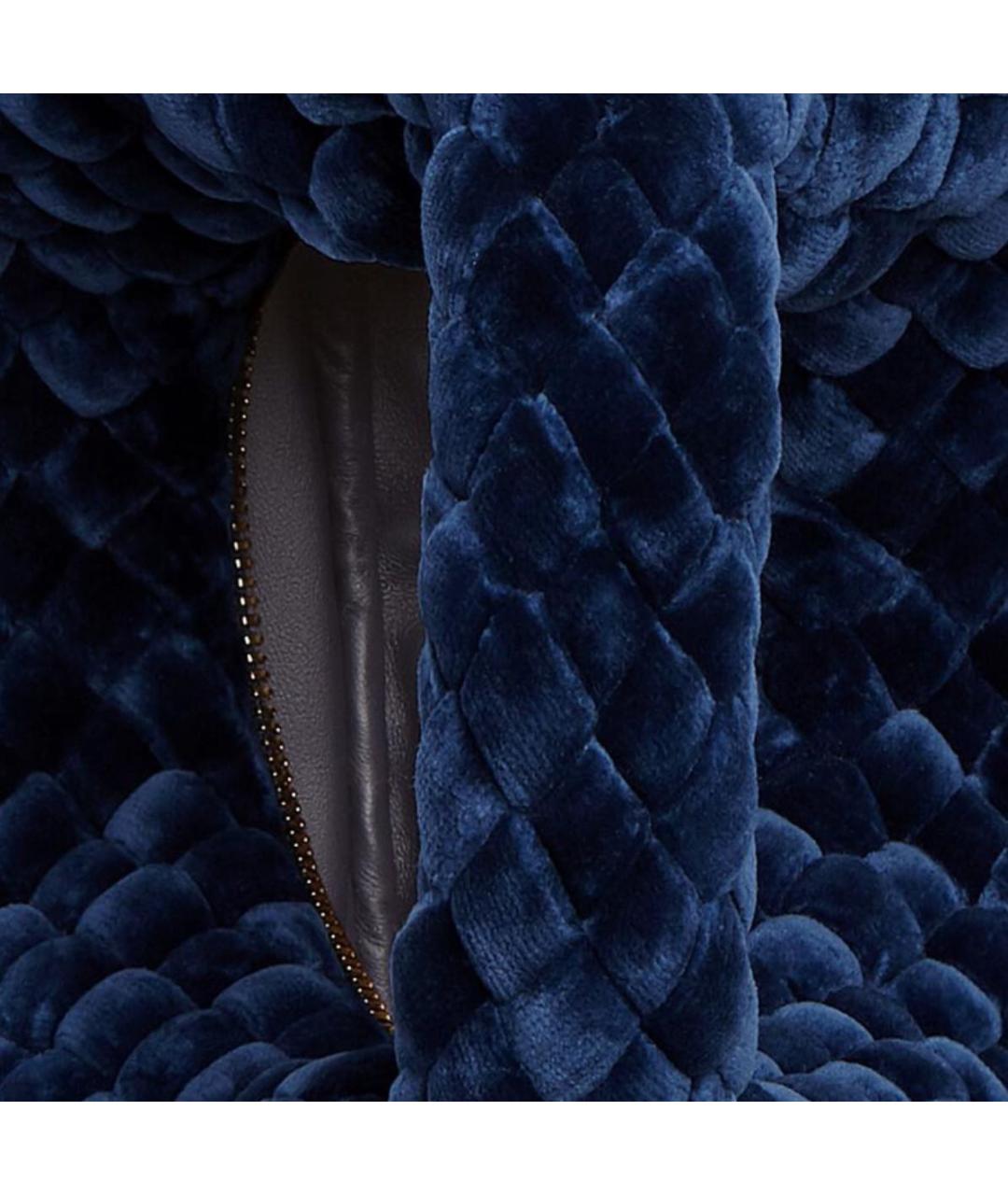 BOTTEGA VENETA Темно-синяя сумка с короткими ручками, фото 4