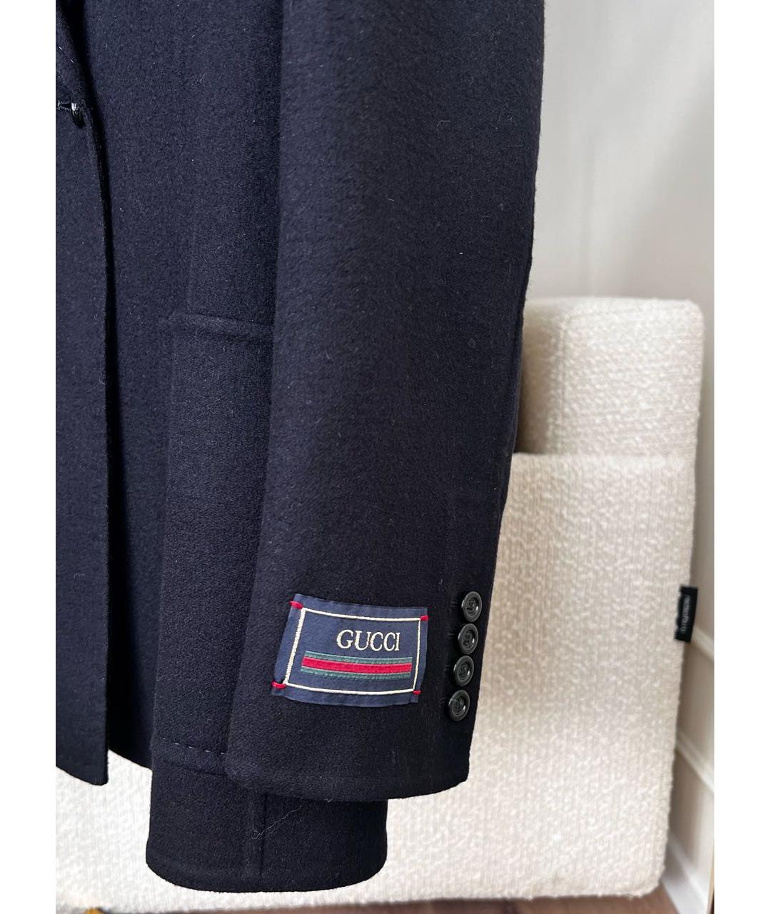 GUCCI Темно-синий шерстяной пиджак, фото 6