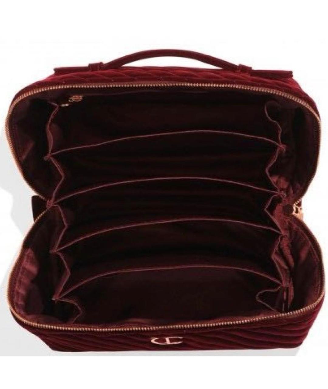 CHARLOTTE TILBURY Бордовая бархатная косметичка, фото 2