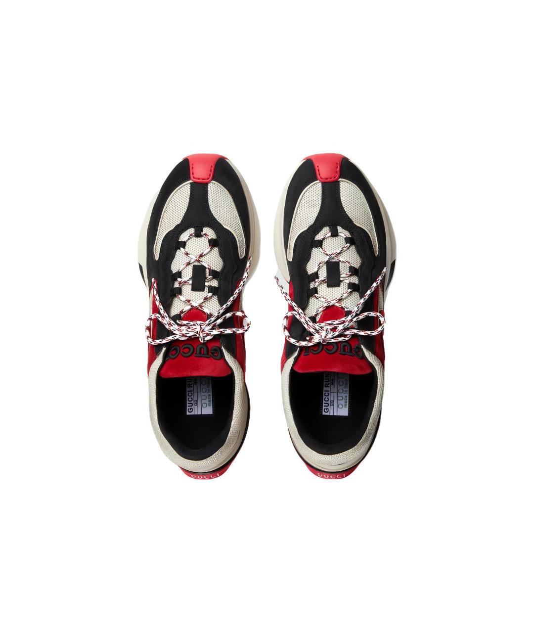 GUCCI Черные низкие кроссовки / кеды, фото 4