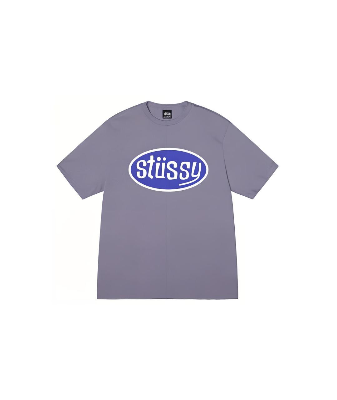 STUSSY Серая футболка, фото 3