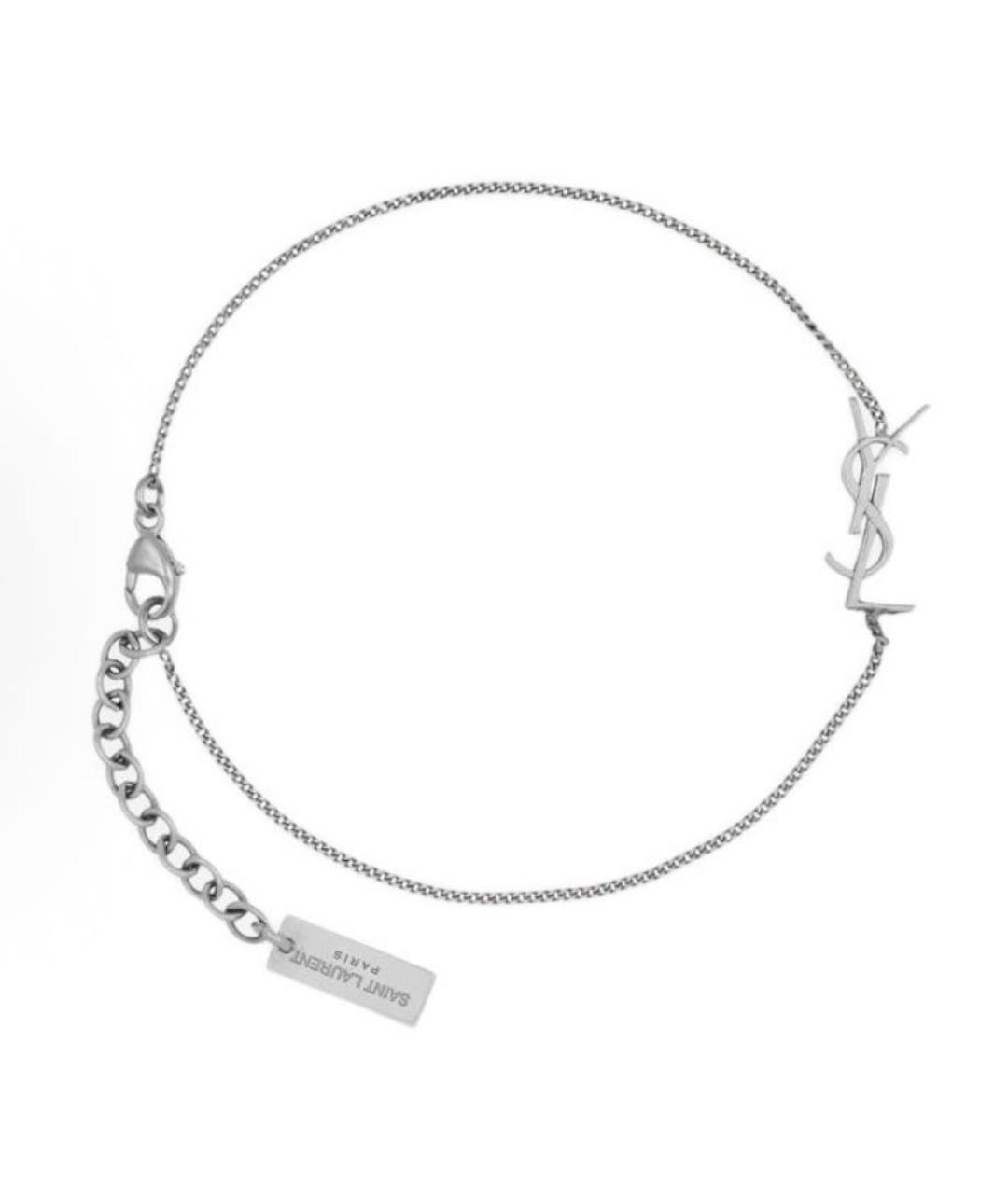 SAINT LAURENT Серебрянный браслет, фото 2