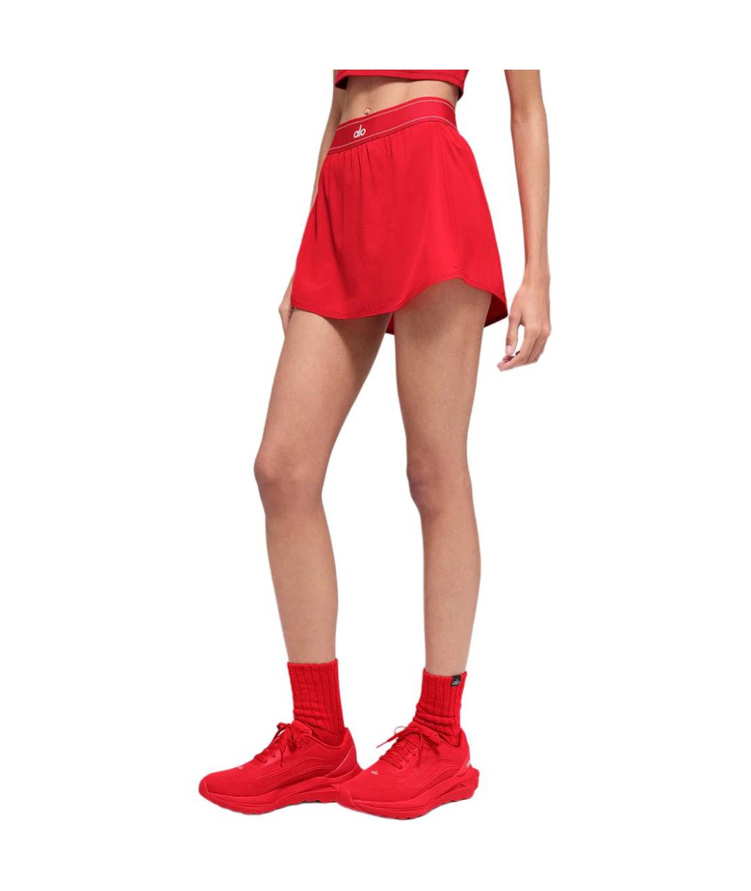 ALO YOGA Красная юбка мини, фото 3