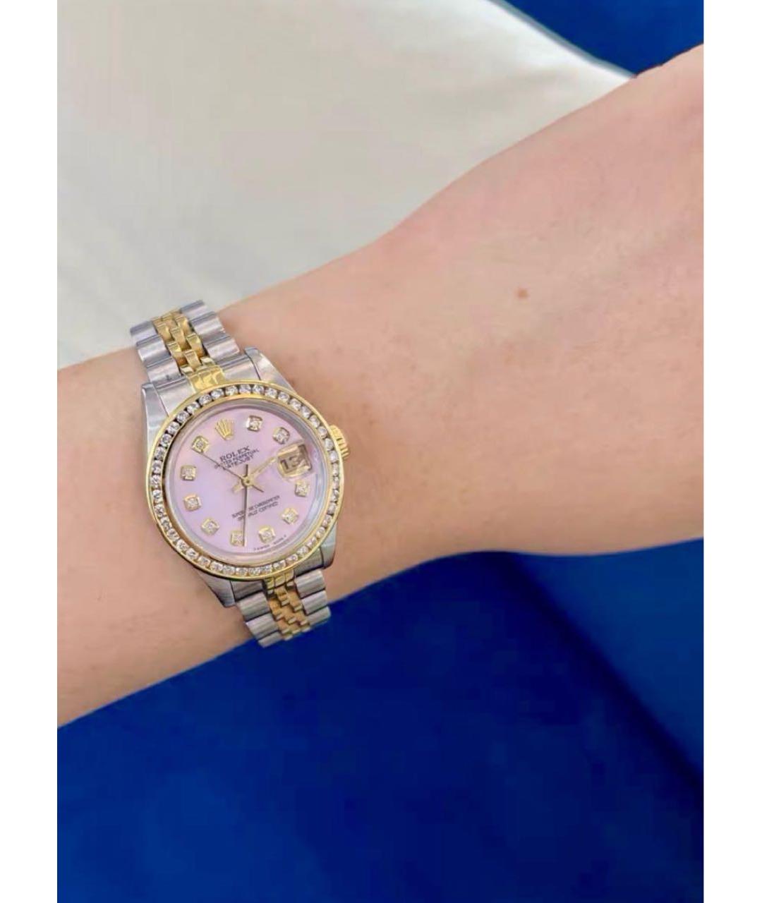 ROLEX Розовые часы из желтого золота, фото 4