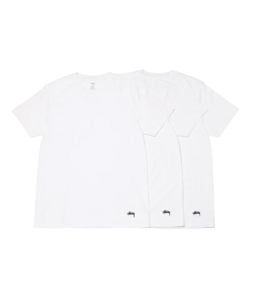 STUSSY Белая хлопковая футболка, фото 1