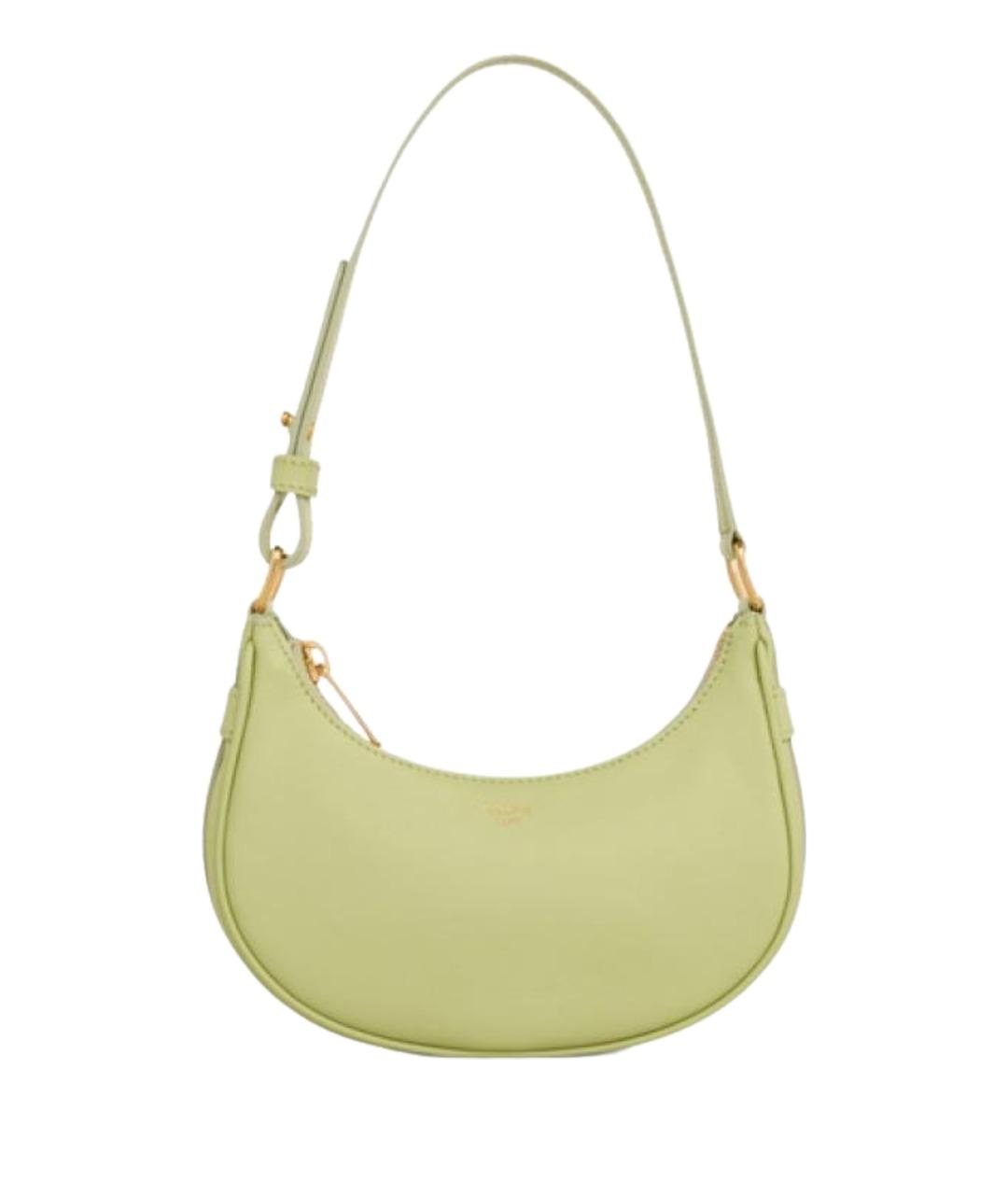 CELINE Салатовая кожаная сумка через плечо, фото 1