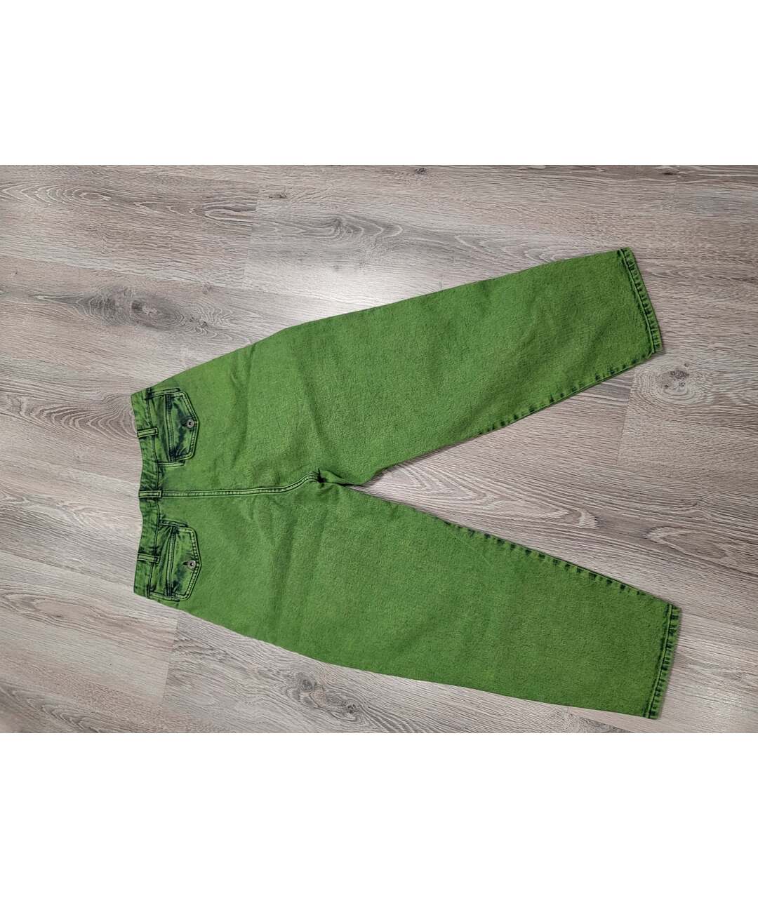 STELLA MCCARTNEY Зеленые хлопковые джинсы слим, фото 2