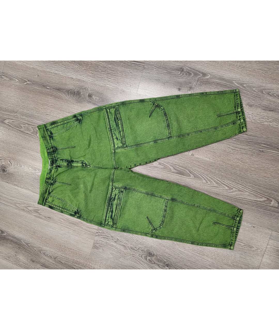 STELLA MCCARTNEY Зеленые хлопковые джинсы слим, фото 6