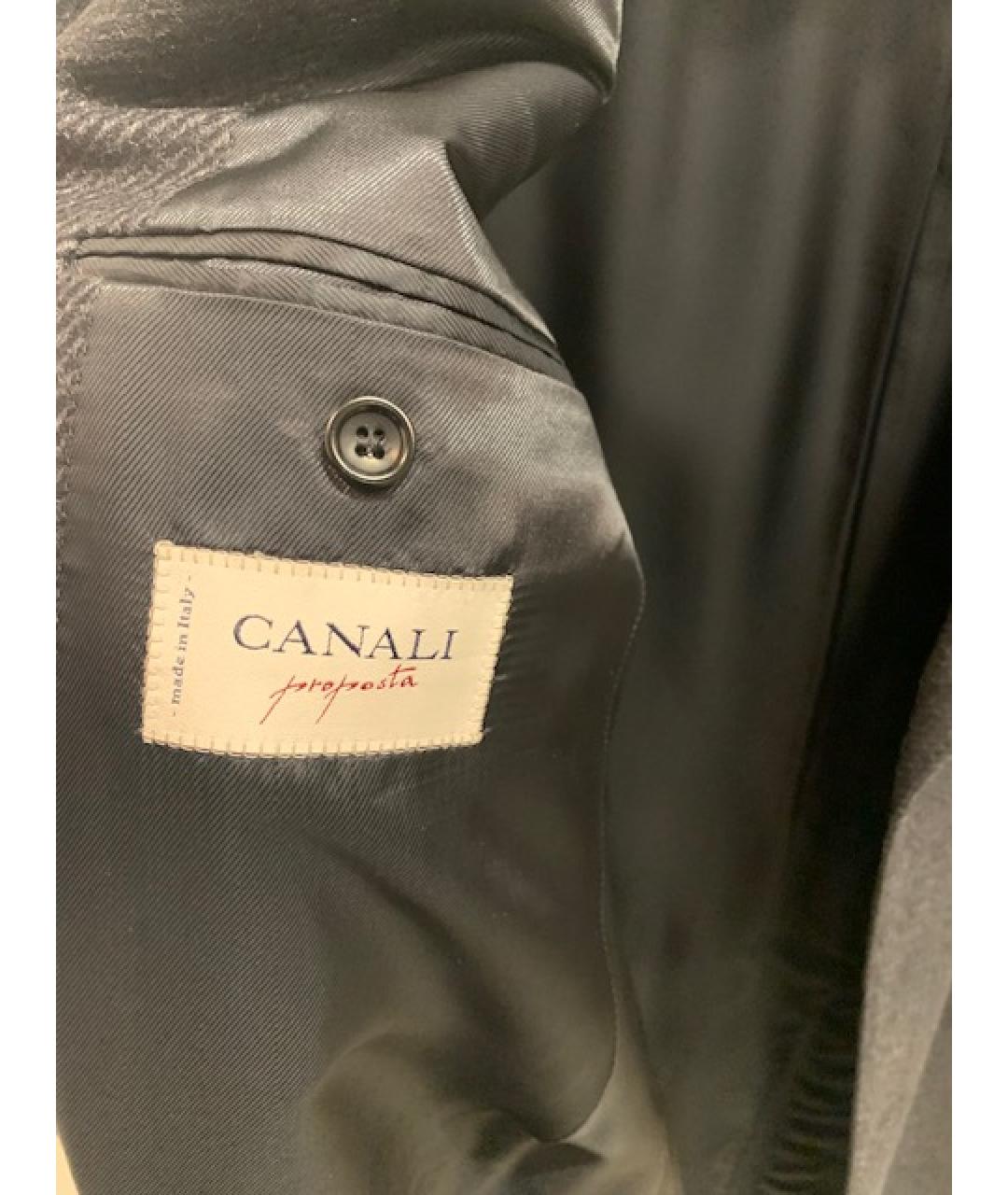 CANALI Серое шерстяное пальто, фото 4