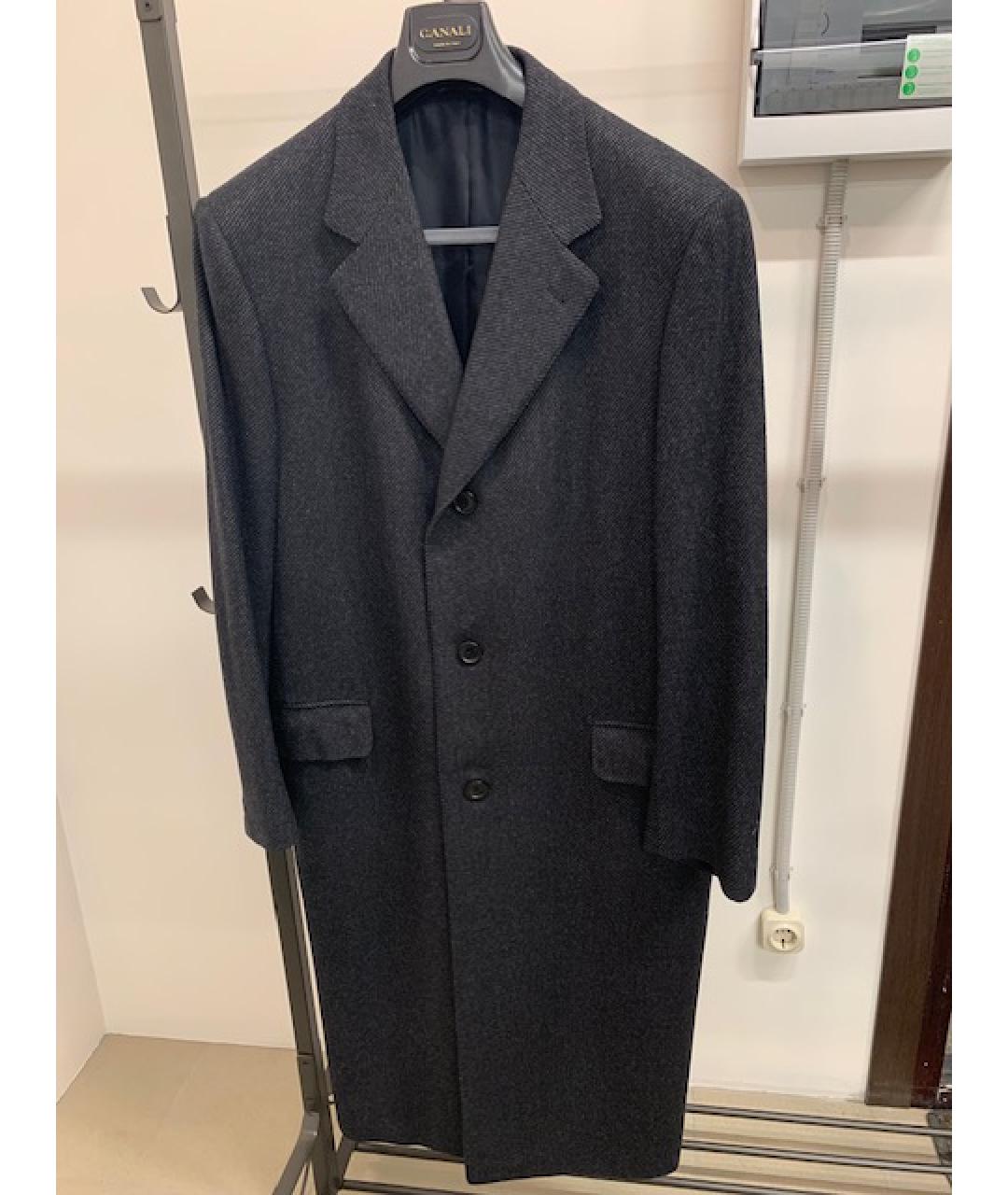 CANALI Серое шерстяное пальто, фото 5