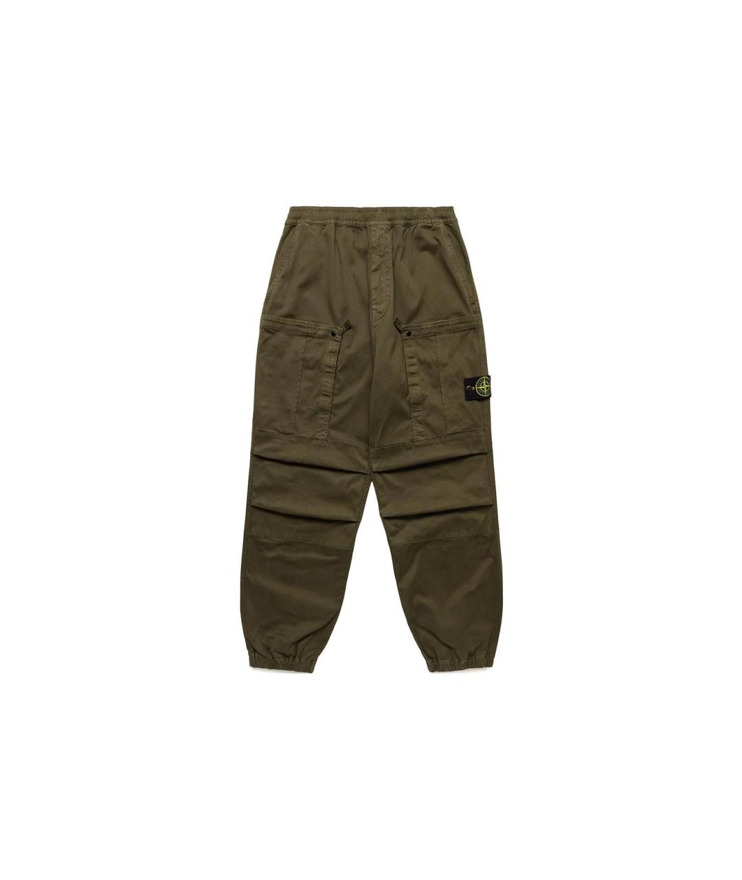 STONE ISLAND Зеленые брюки чинос, фото 6