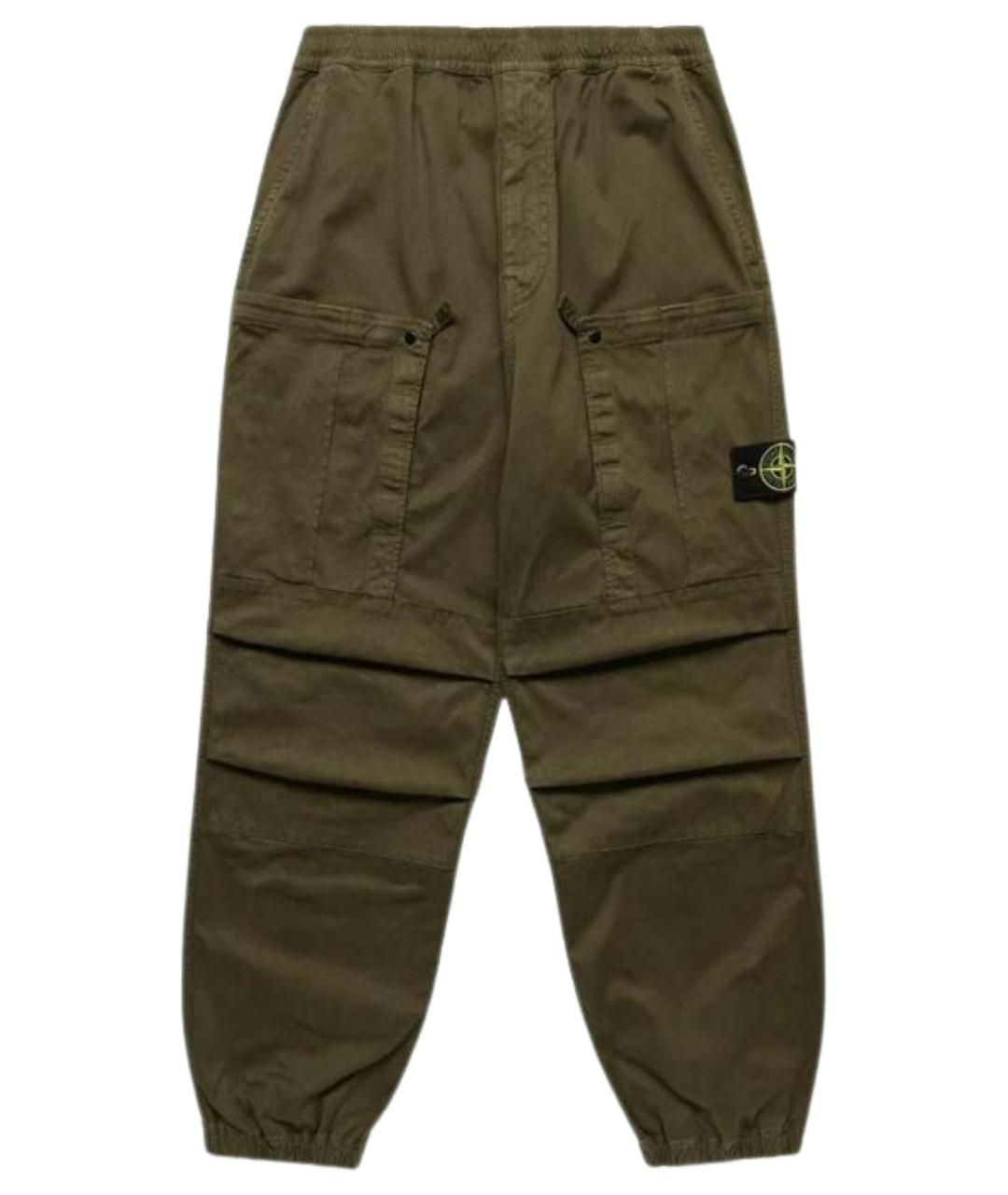 STONE ISLAND Зеленые брюки чинос, фото 1