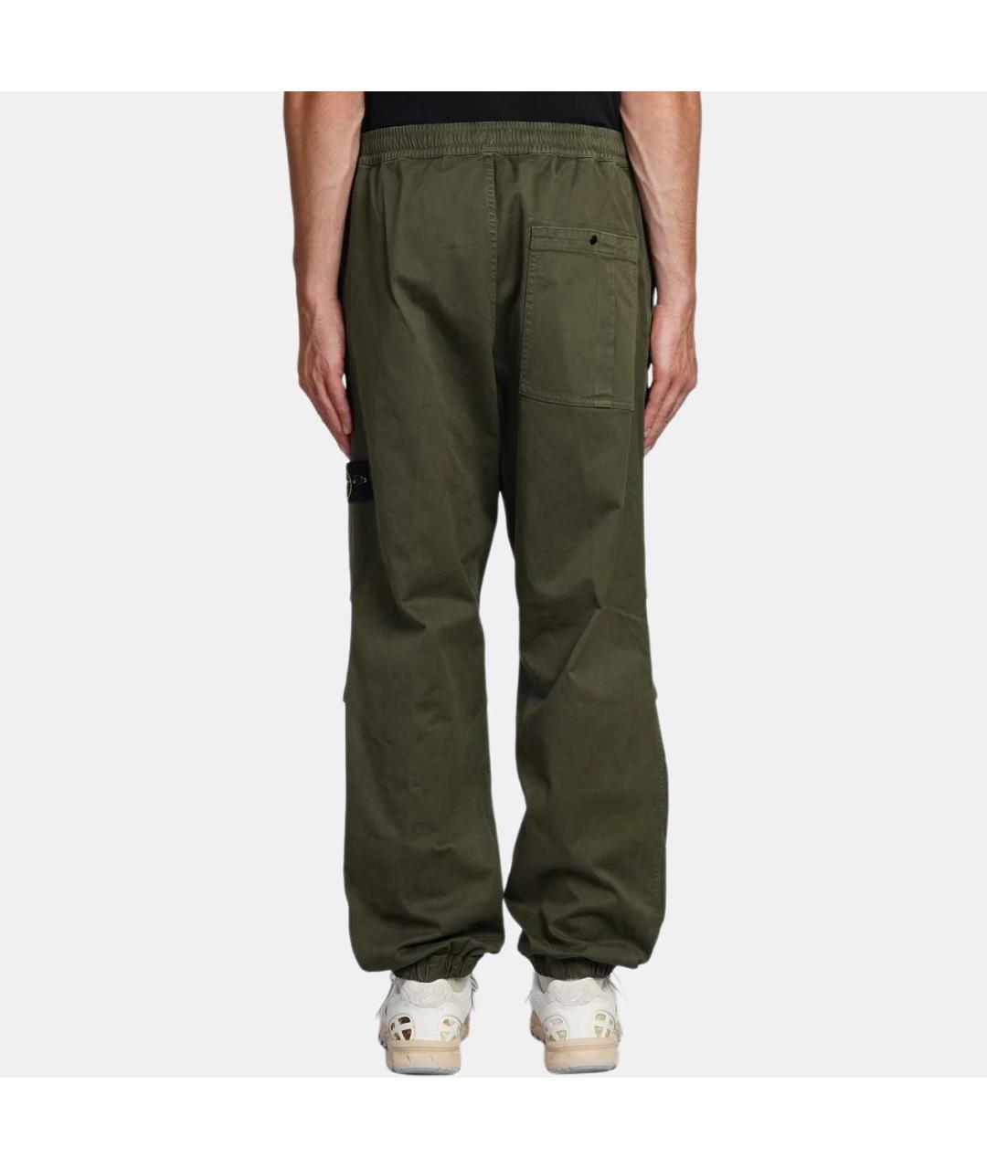 STONE ISLAND Зеленые брюки чинос, фото 5