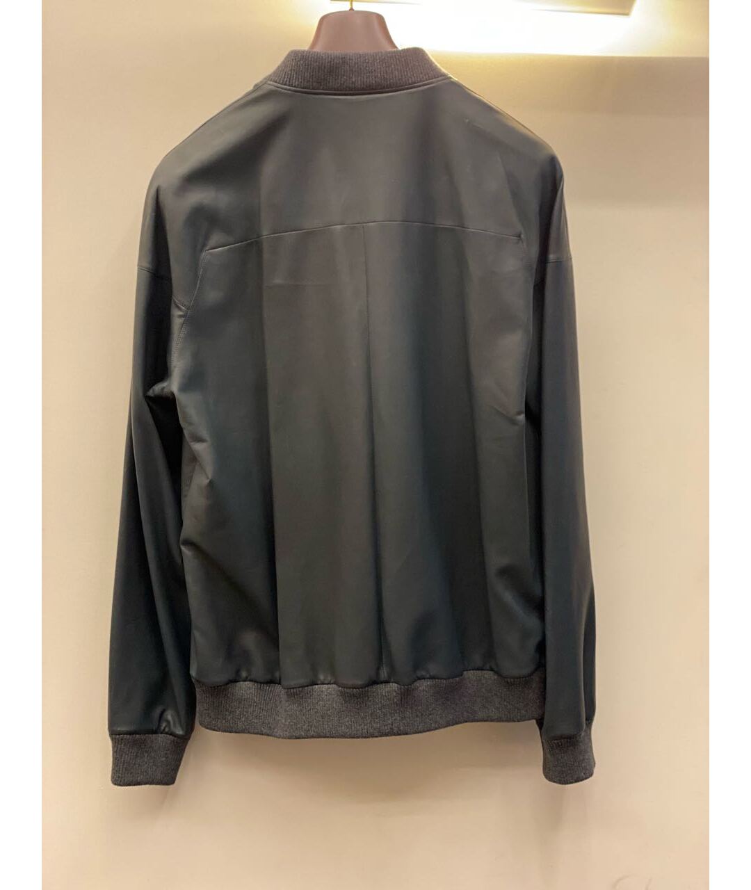 LORO PIANA Антрацитовая кожаная куртка, фото 3