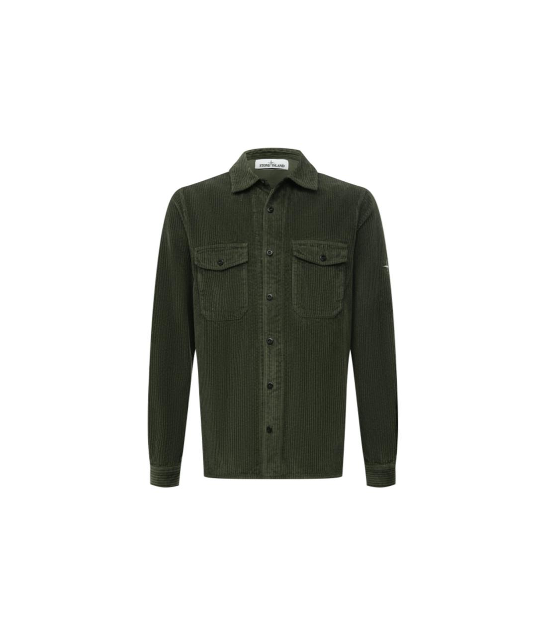 STONE ISLAND Зеленая классическая рубашка, фото 6