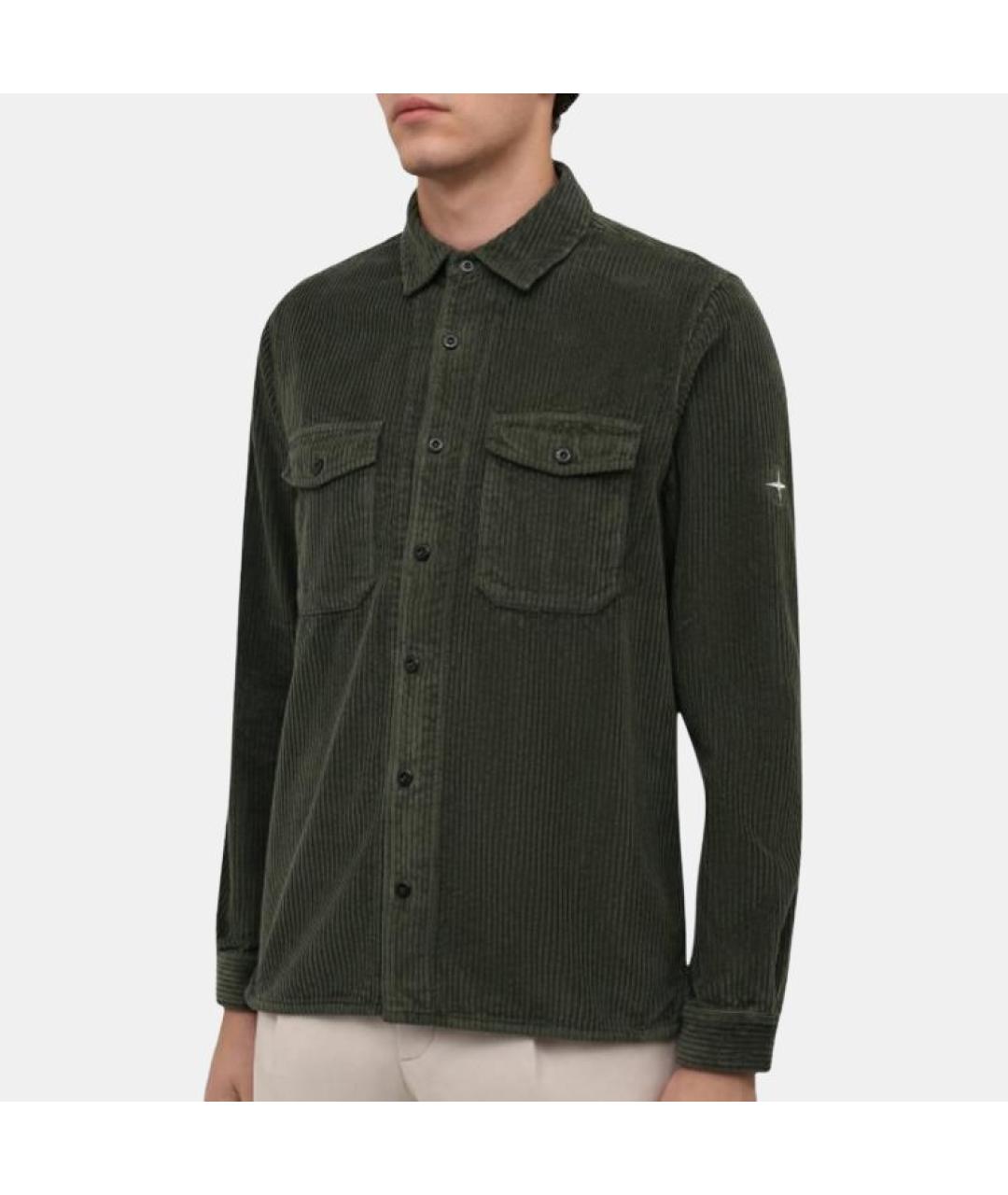 STONE ISLAND Зеленая классическая рубашка, фото 5