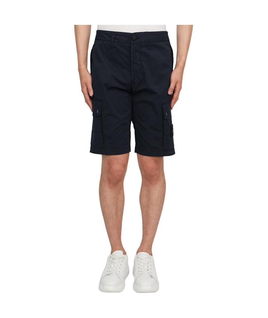 STONE ISLAND Темно-синие шорты, фото 3