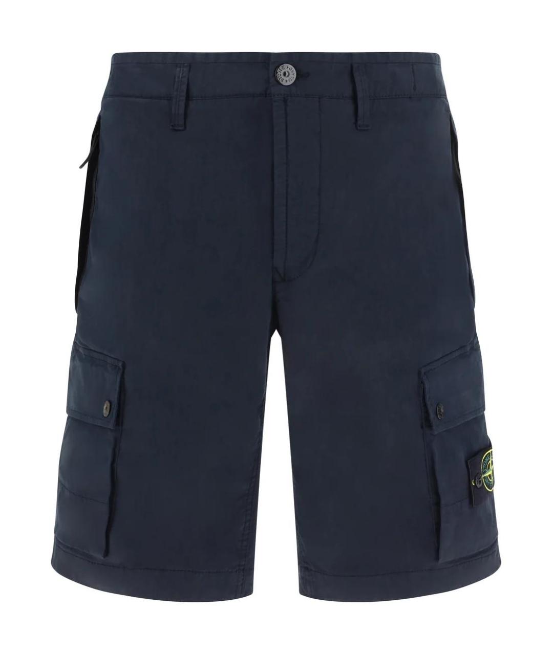 STONE ISLAND Темно-синие шорты, фото 1