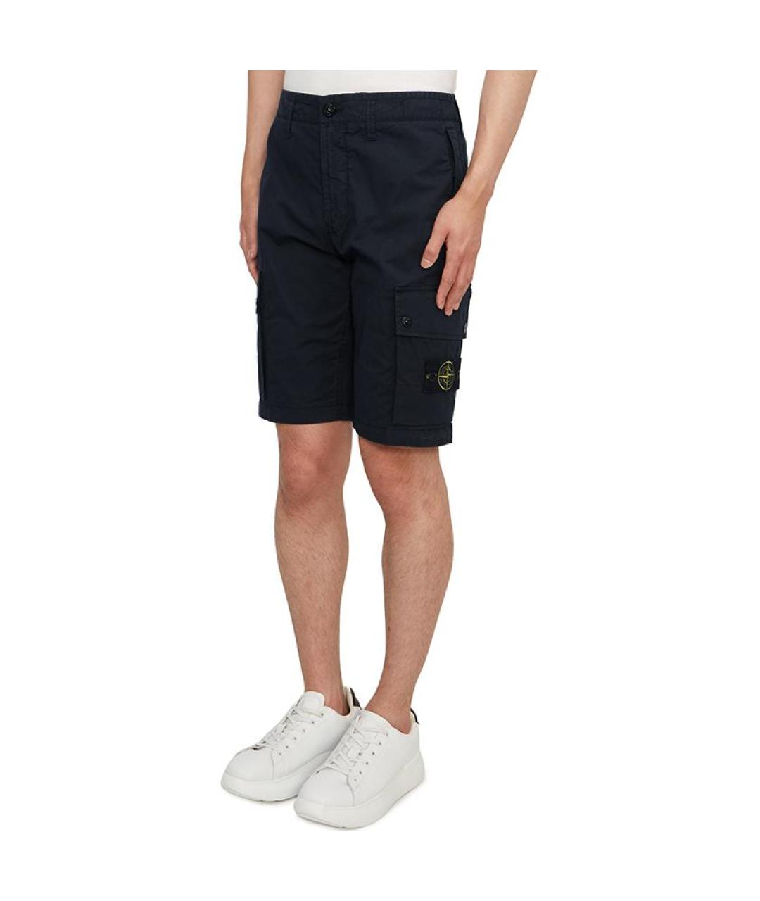 STONE ISLAND Темно-синие шорты, фото 4
