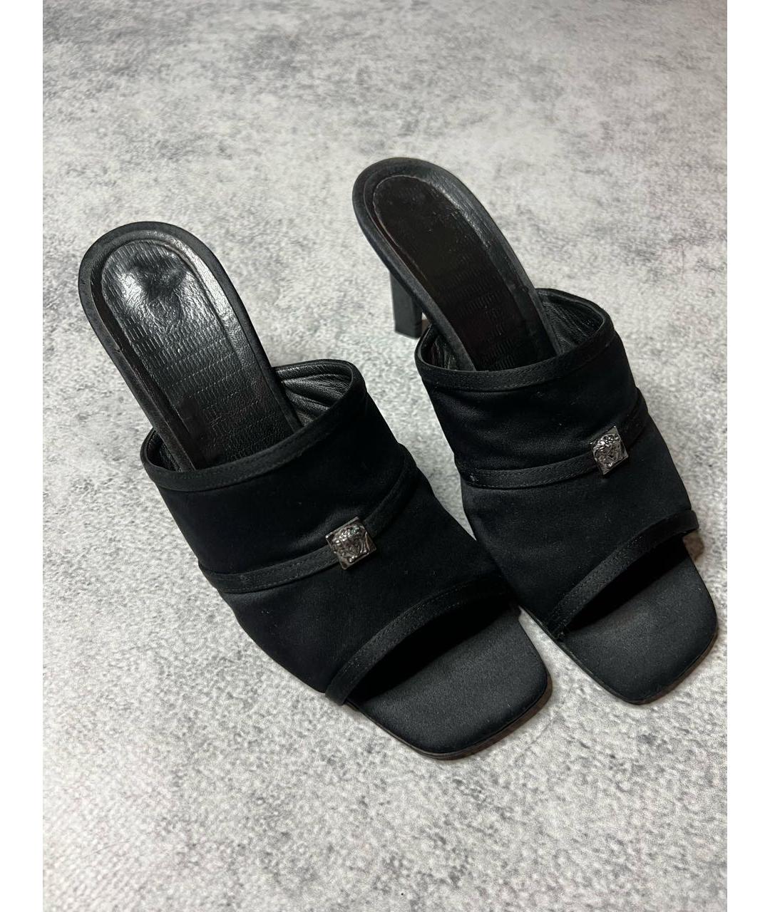 VERSACE Черные мюли, фото 3