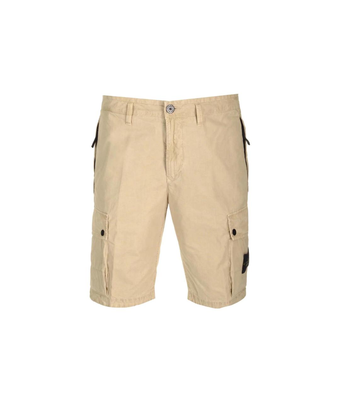 STONE ISLAND Бежевые шорты, фото 6