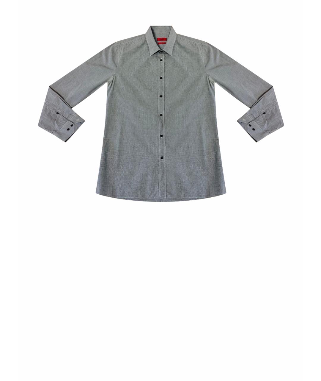 HUGO BOSS Серая хлопковая классическая рубашка, фото 1