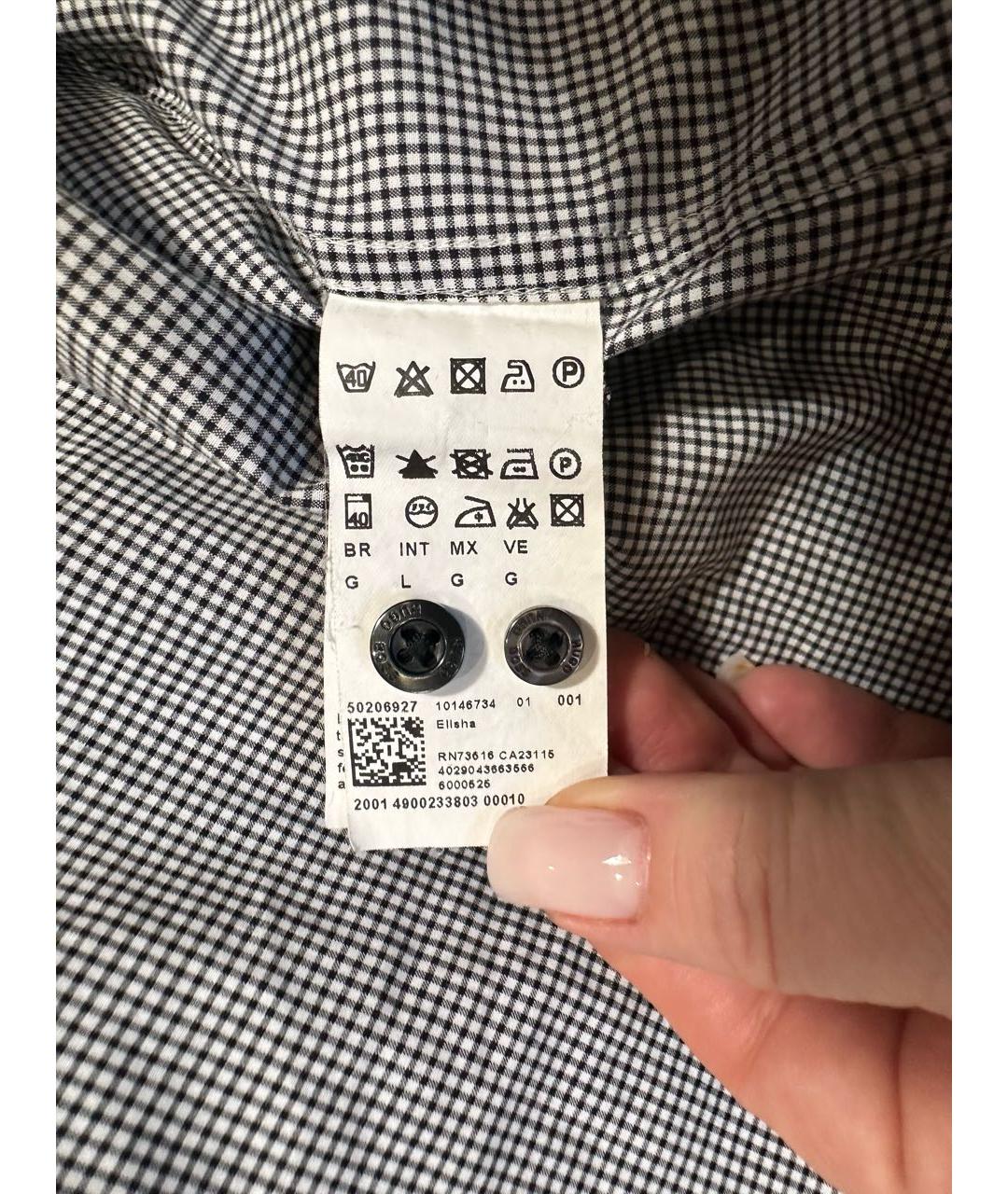 HUGO BOSS Серая хлопковая классическая рубашка, фото 6