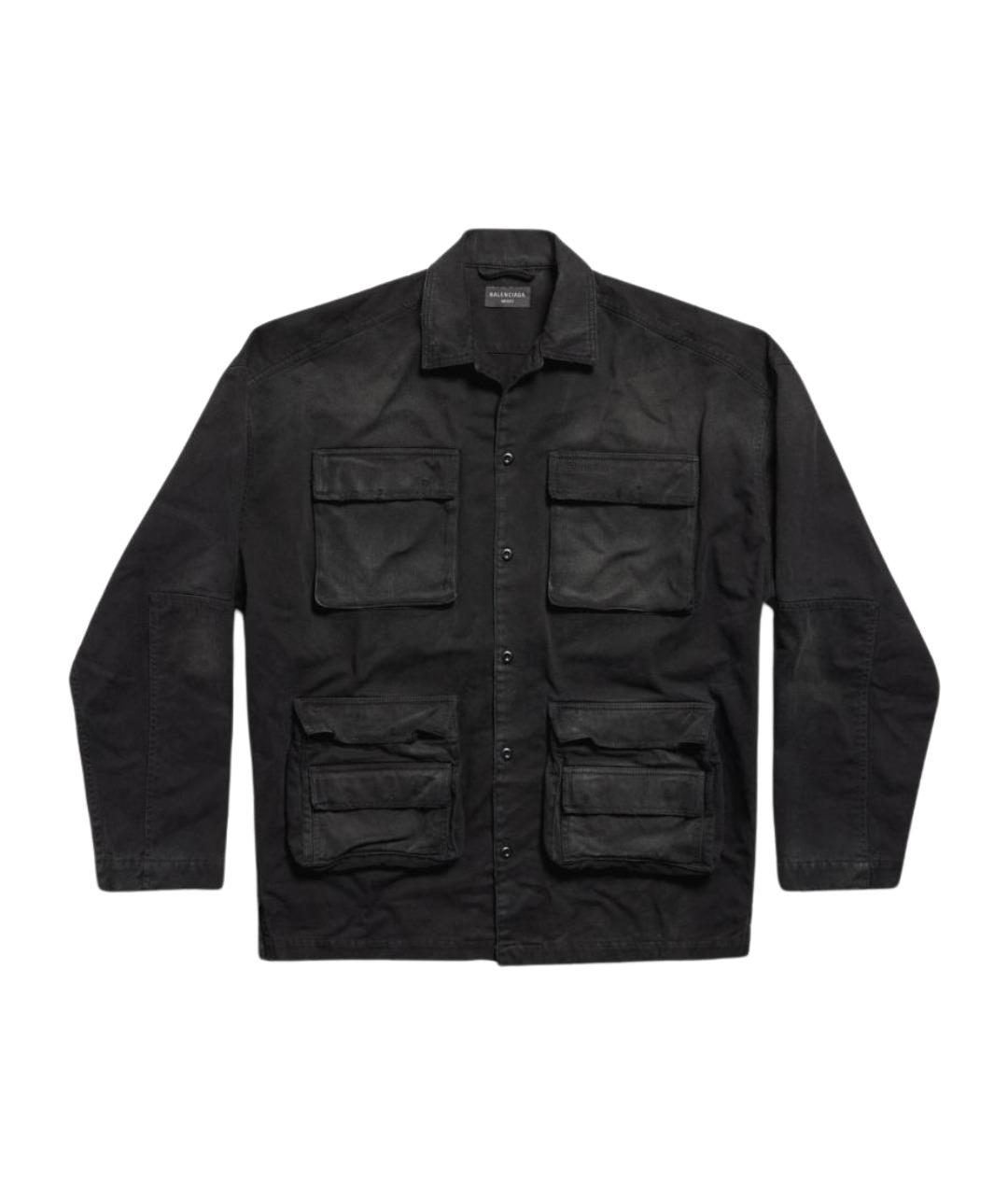 BALENCIAGA Черная деним куртка, фото 1