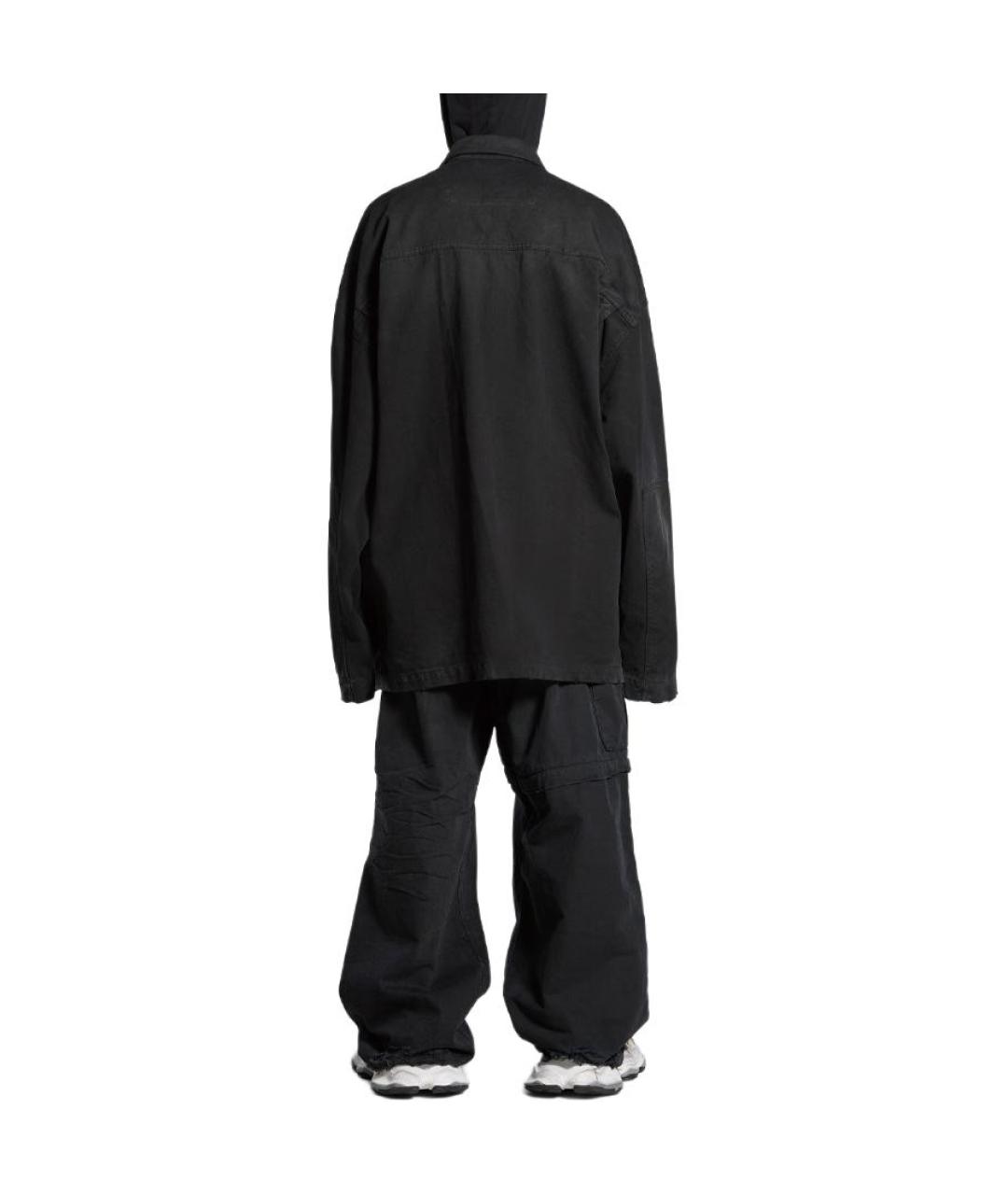 BALENCIAGA Черная деним куртка, фото 4