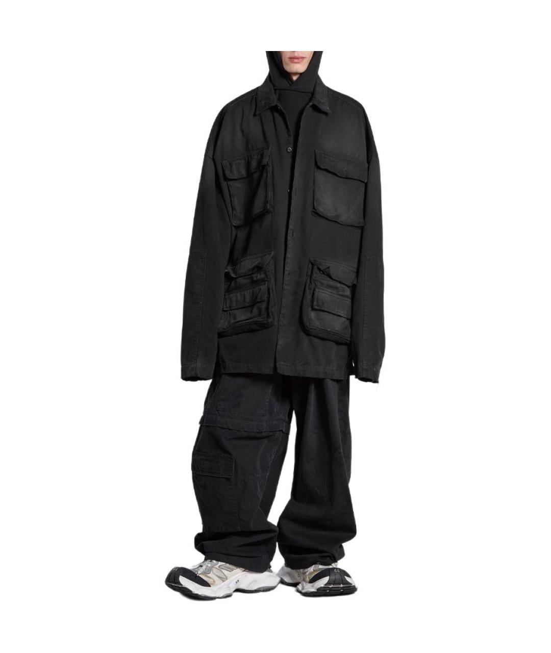 BALENCIAGA Черная деним куртка, фото 3