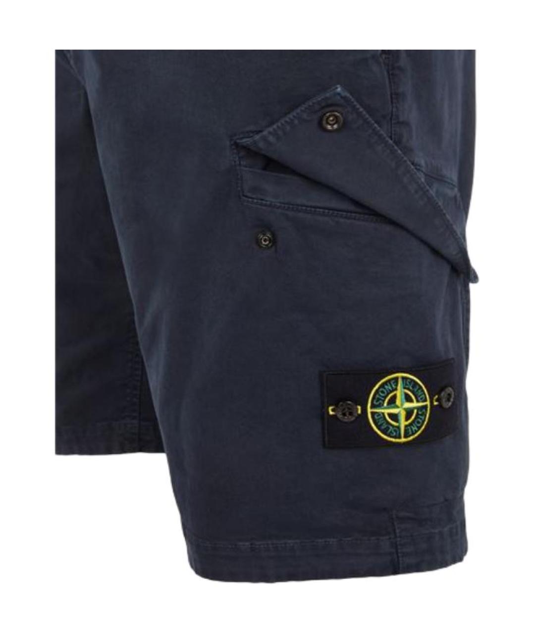 STONE ISLAND Темно-синие шорты, фото 3