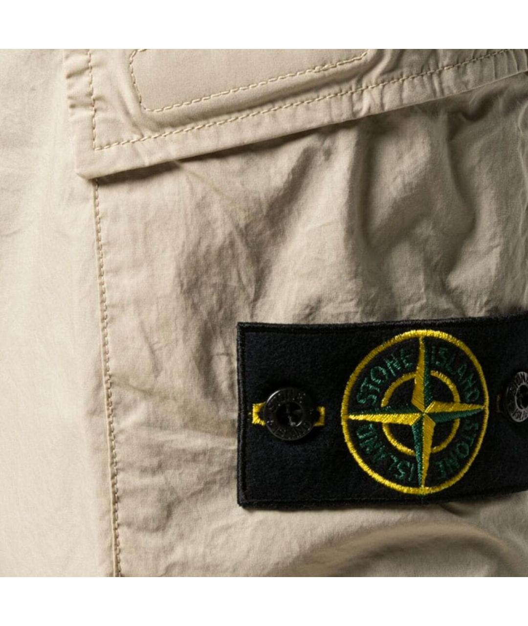 STONE ISLAND Хаки шорты, фото 5