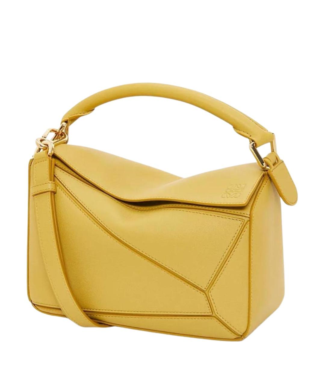 LOEWE Горчичная кожаная сумка через плечо, фото 1