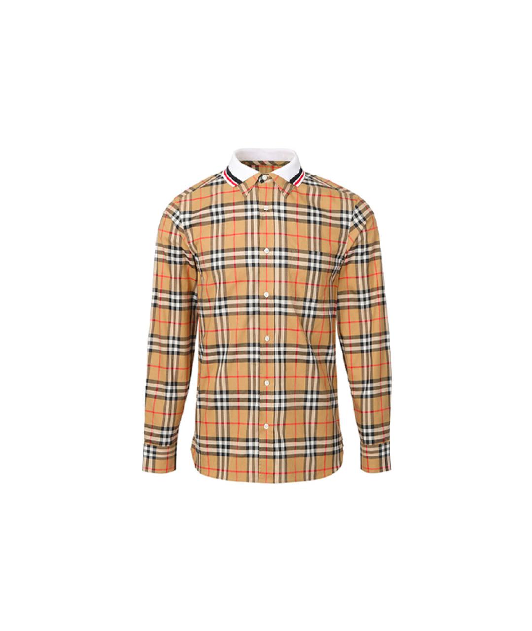BURBERRY Бежевая классическая рубашка, фото 6