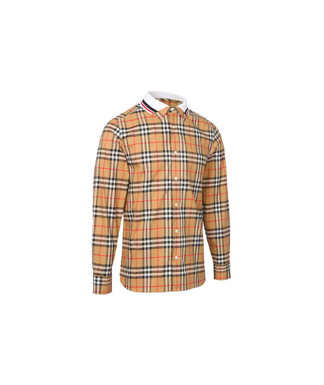 BURBERRY Бежевая классическая рубашка, фото 3