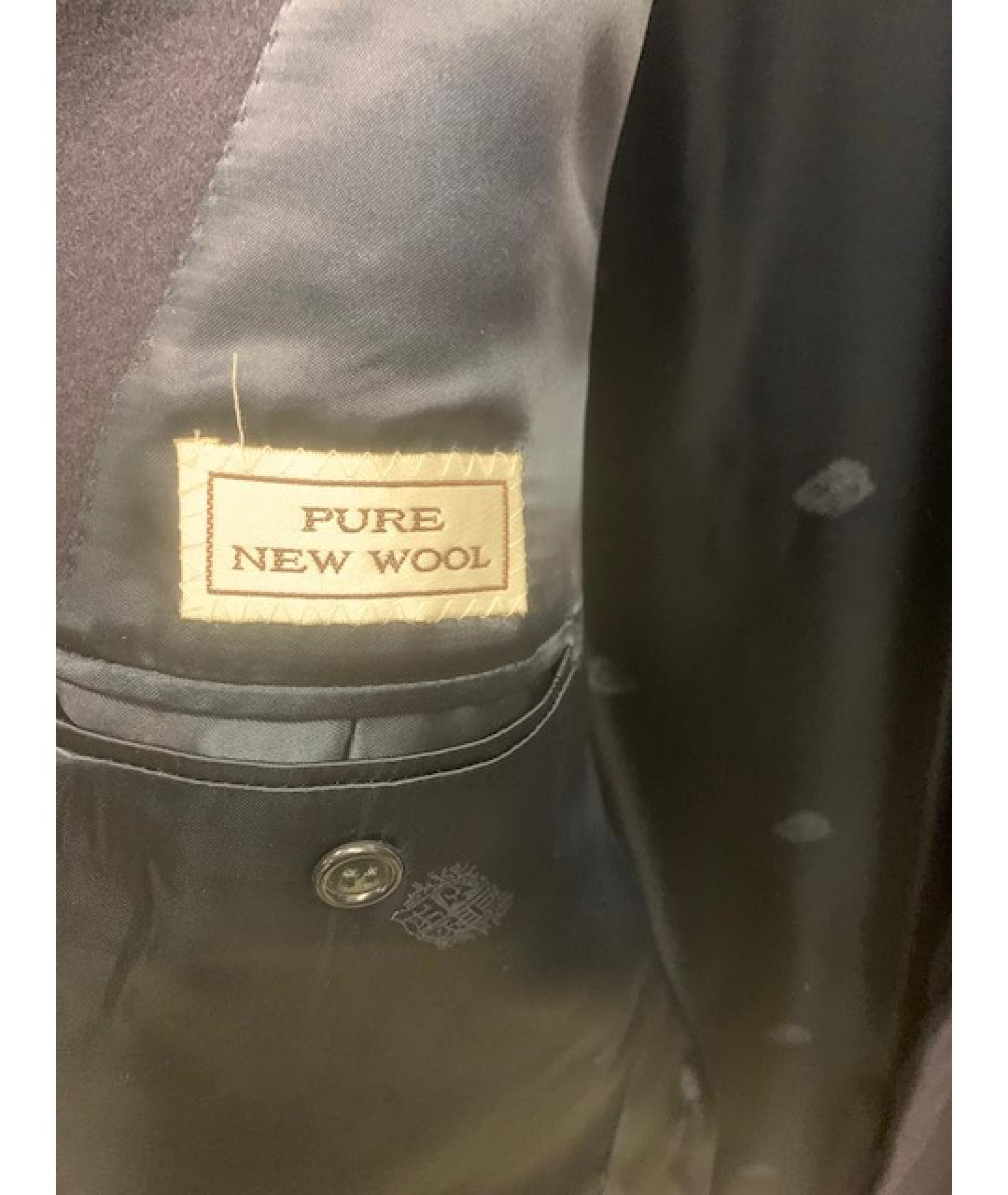 123 Темно-синее шерстяное пальто, фото 3