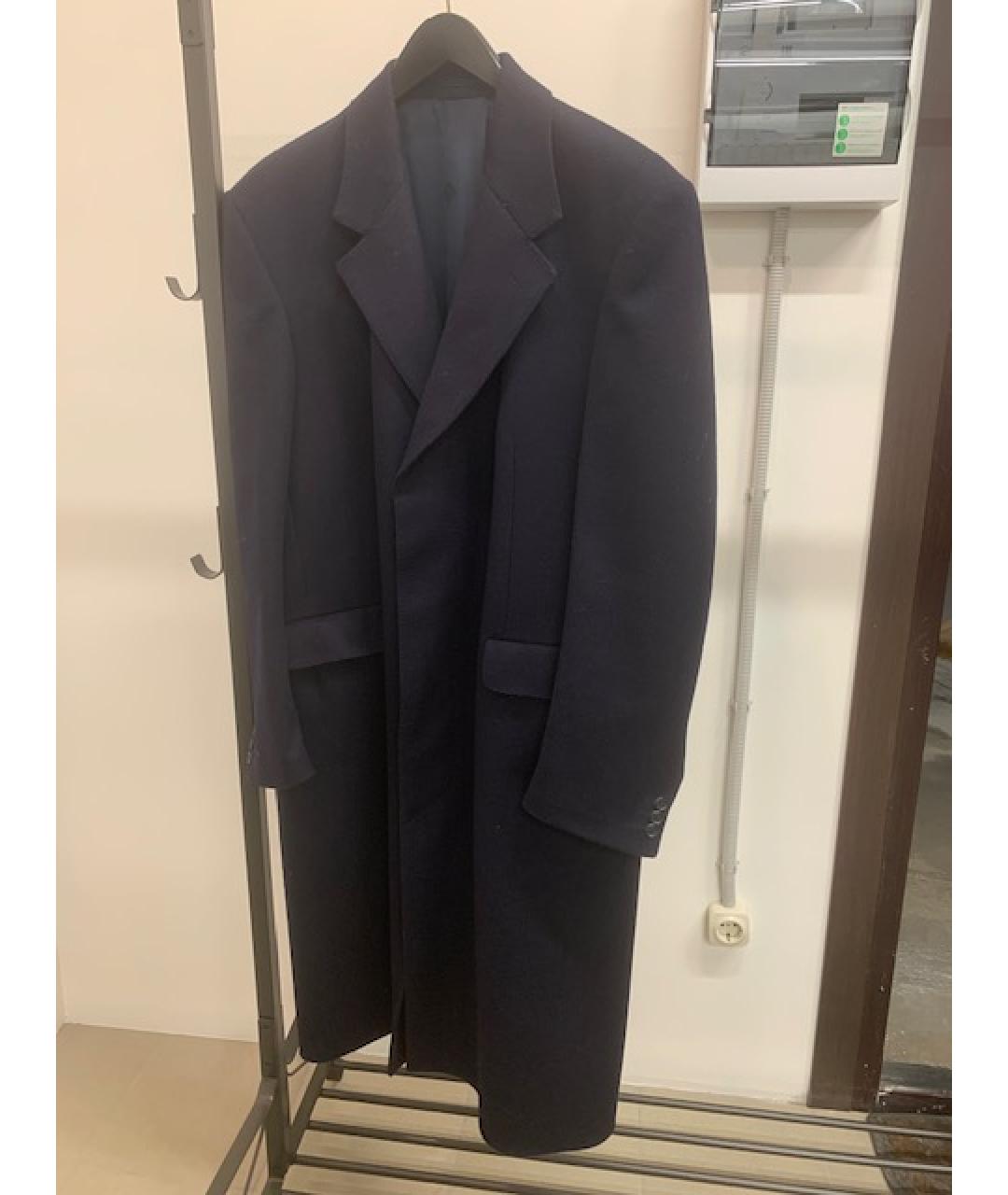123 Темно-синее шерстяное пальто, фото 5