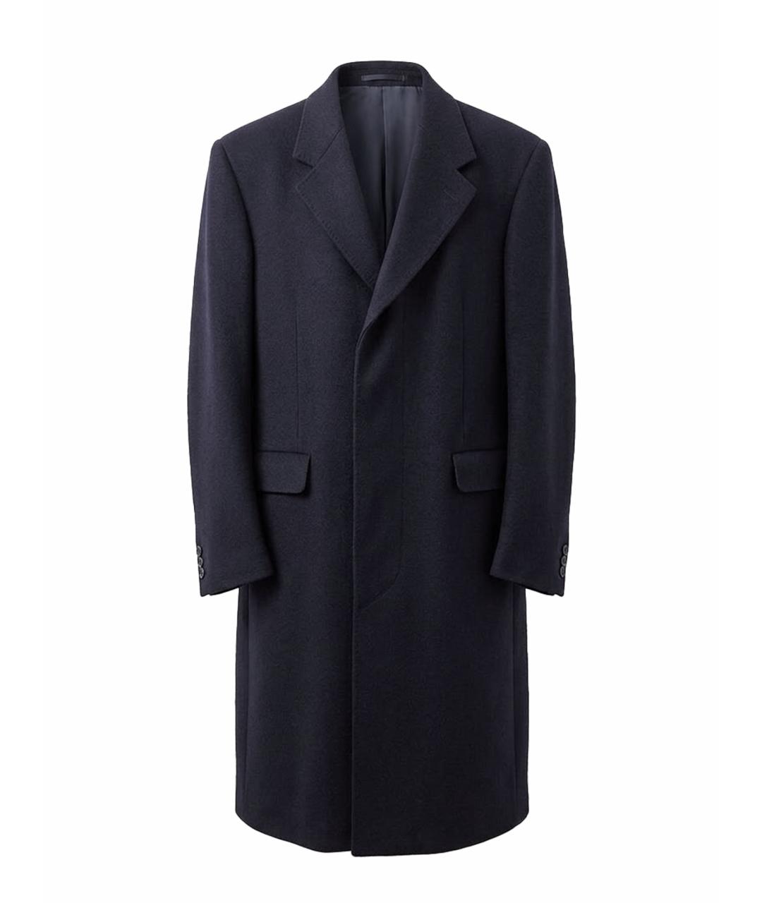 123 Темно-синее шерстяное пальто, фото 1